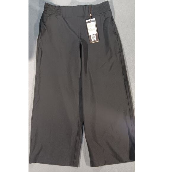 Calia Cropped Wide Leg Pants XS Black High Rise Athletic Lounge Activewear NWT - Picture 4 of 6